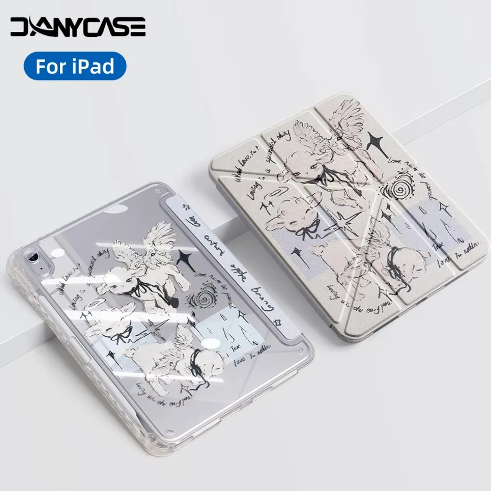 Acrylic Protective iPad Case with Pencil Holder