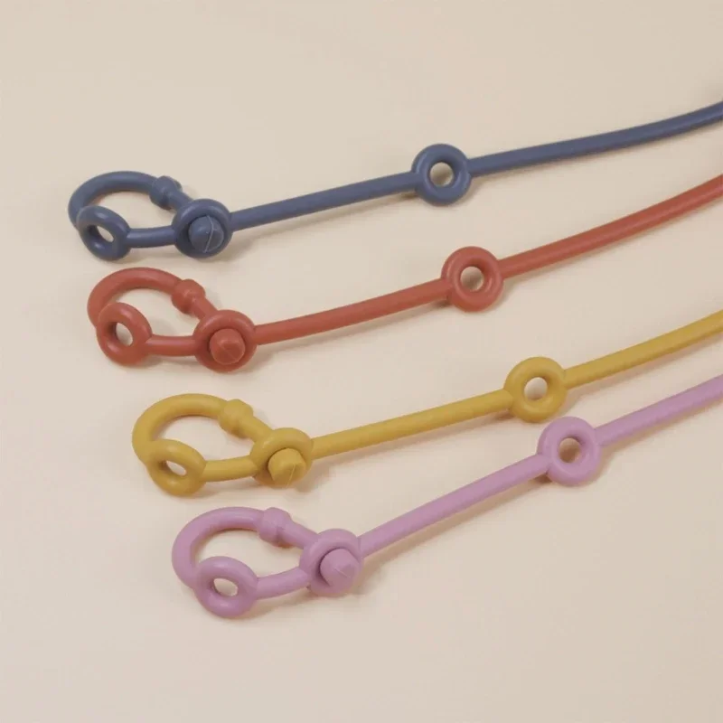 Strap Adjustable Pacifier Baby Chain Silicone Hanging-Chain Soother Anti-Drop Clip Teething Feeding Bottle Lanyard