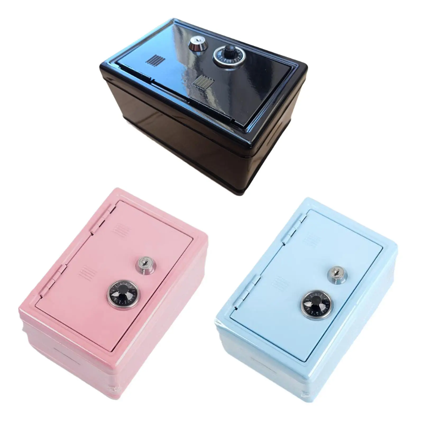 Iron Piggy Bank Coin Bank Organizer Cash Saving with Drop Box Safe for