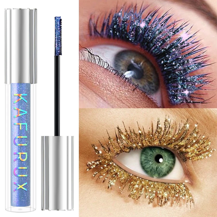 1pc Diamond Shine Waterproof Volume Curl Mascara Glitter Snow Effect,Smudge-proof  Eye Makeup for All Skin Types Women Cosmetics 1 1pc Diamond Shine Waterproof Volume Curl Mascara Glitter Snow Effect,Smudge-proof  Eye Makeup for All Skin Types Women Cosmetics 1