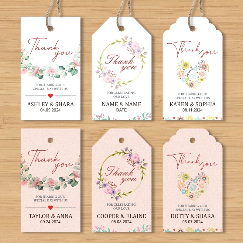 Wedding/Business Hang Tags-Personalized Handmade Paper Labels for Birthday Party Gift Box Branding & Wine Design