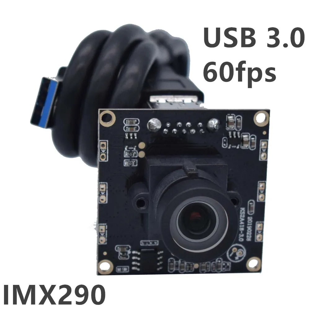 1080p Imx290 Sensor Starlight 2MP Camera Module Low Light high definition 60fps USB Camera module Available for Android System hqcam imx385 imx290 1080p 60fps 25x42mm ex sdi hd sdi freeze awb medical industrial camera module board low temperature resista