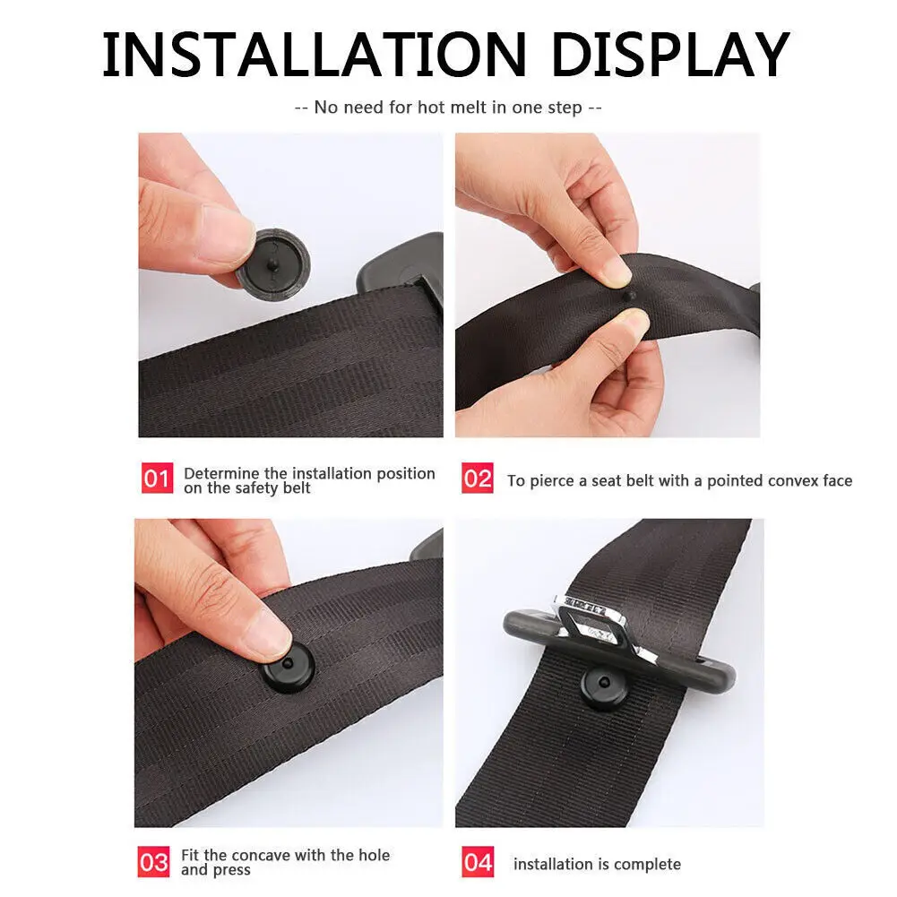 Clip universali per cintura di sicurezza per auto con materiali ignifughi e design anticorrosione per una migliore sicurezza dei bambini durante i viaggi - immagine 6