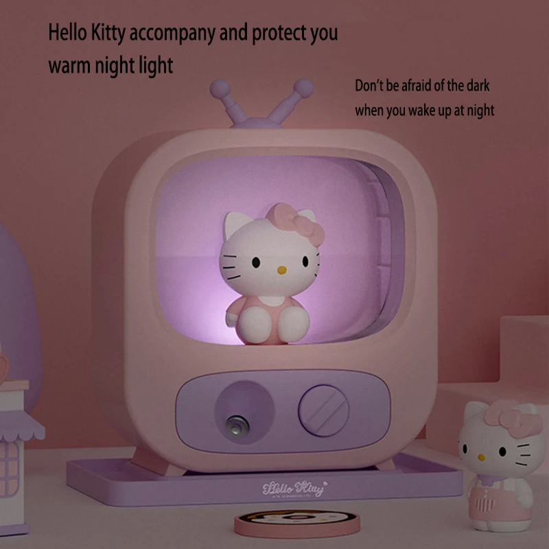 

Kawaii Sanrioed HelloKitty аниме увлажнитель нано спрей Творческий портативный распылитель воды рабочего стола ТВ ночник искусственное общежитие детский подарок