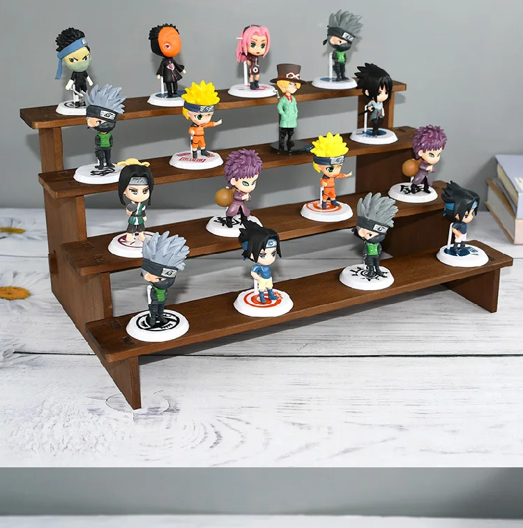 Retro Ladder Frame Solid Wood Bracelet Shelf Figure Buddha Display Ornament Headgear Storage Bracelet Display Stand