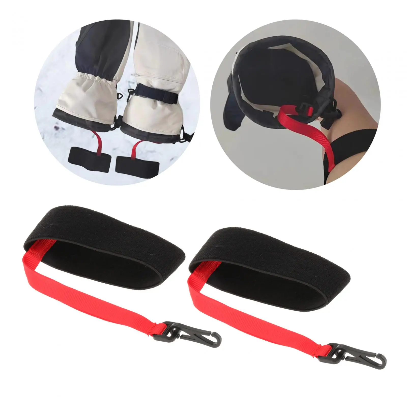 Elastic Ski Glove Wrist Strap Hanging Winter Glove Safety Strap Sport Safety for Winter Ski Outdoor Snowboarding 2x