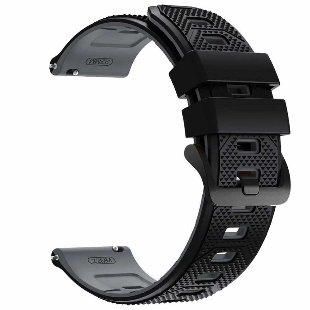 Enhanced Silicone Sports Strap, 22mm