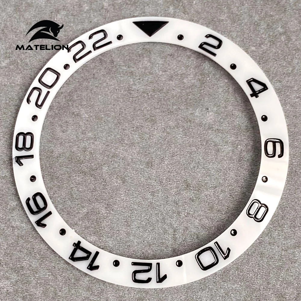 Ceramic Alloy Watch Bezel Insert Ring - 38mm Slope Fit for 40mm Watch Case, Men's Diving Watch Accessory