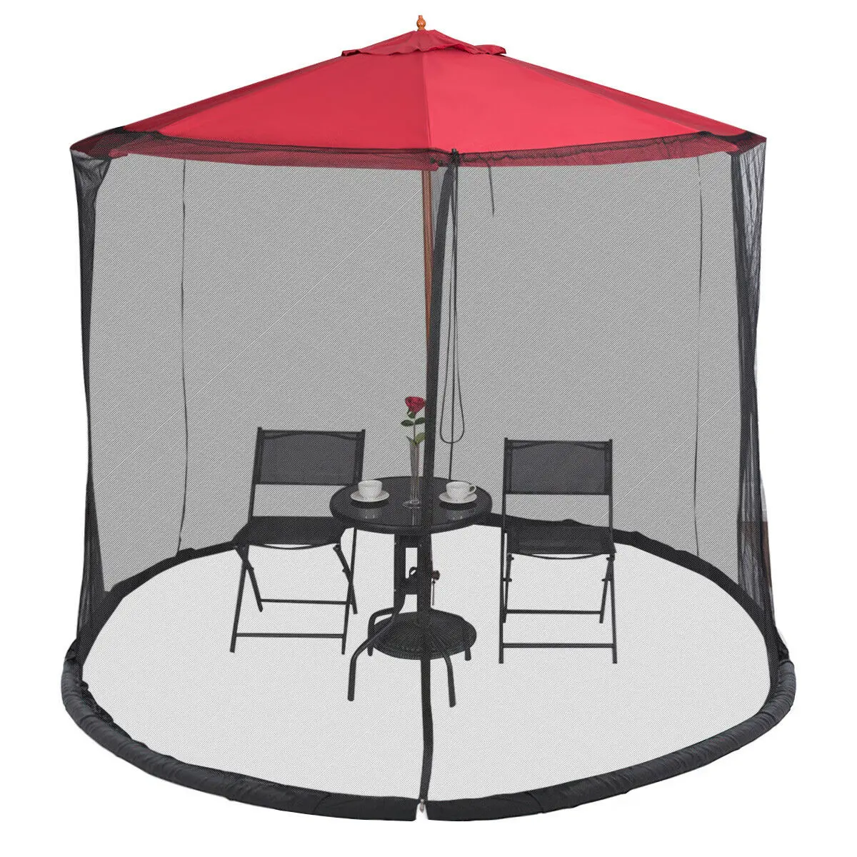 9/10ft Umbrella Table Screen Cover Mosquito Bug Insect Net Outdoor Patio Netting Op3306