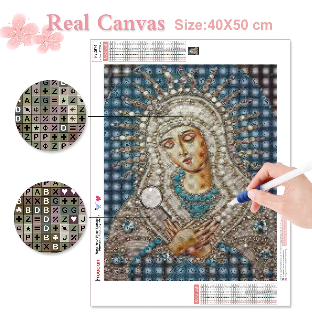 Diamond Mosaic Icon Diamond Embroidery Rhinestones Painting Virgin Mary