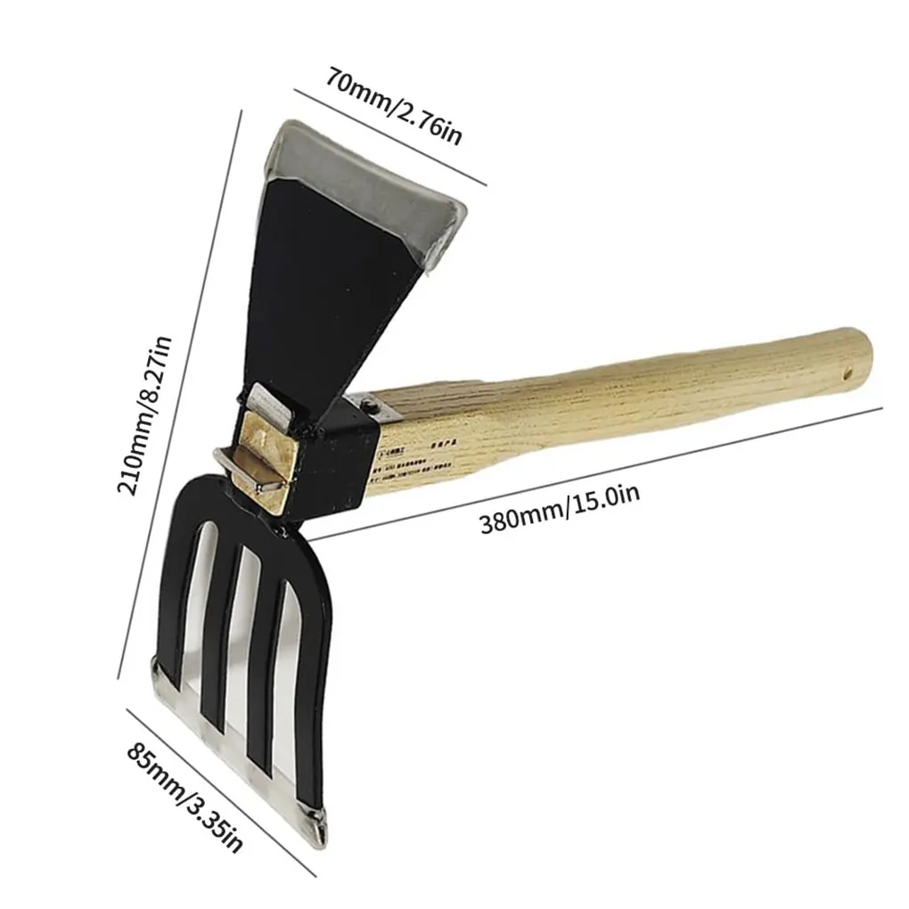 Carbon Steel Garden Hoe With Dual Safety Wedges Time-saving And Efficient Widely Used Hoe For Garden A 6