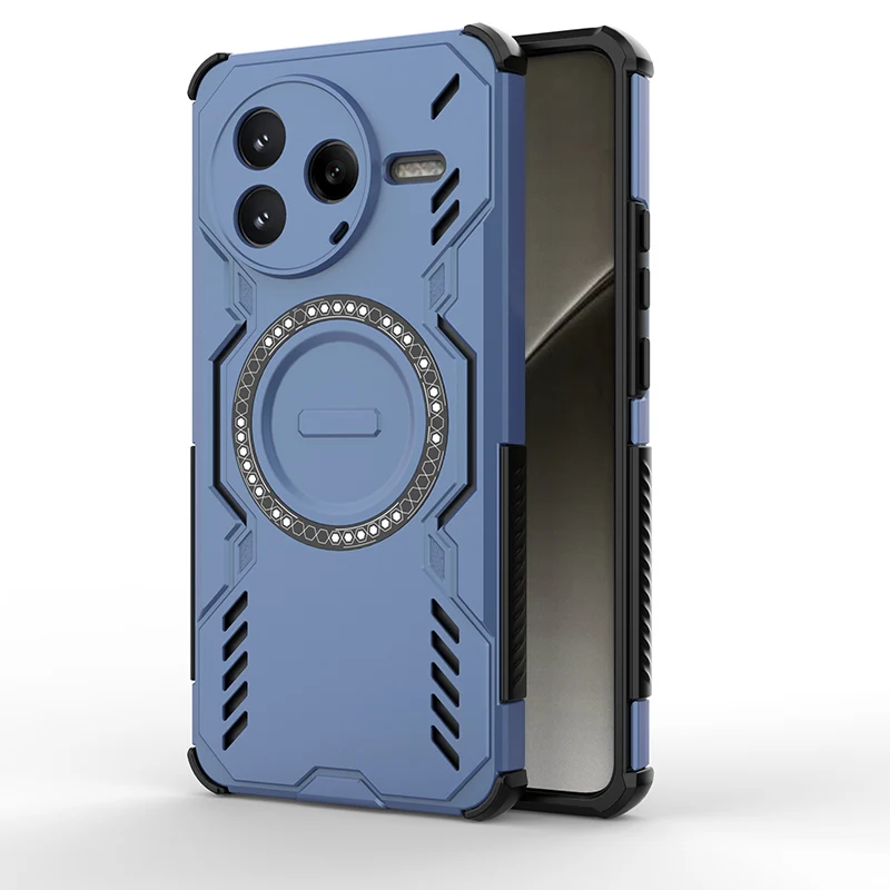 Mecha Heat Dissipation Anti-Drop Magnetic Phone Case with Air Cushion Protection