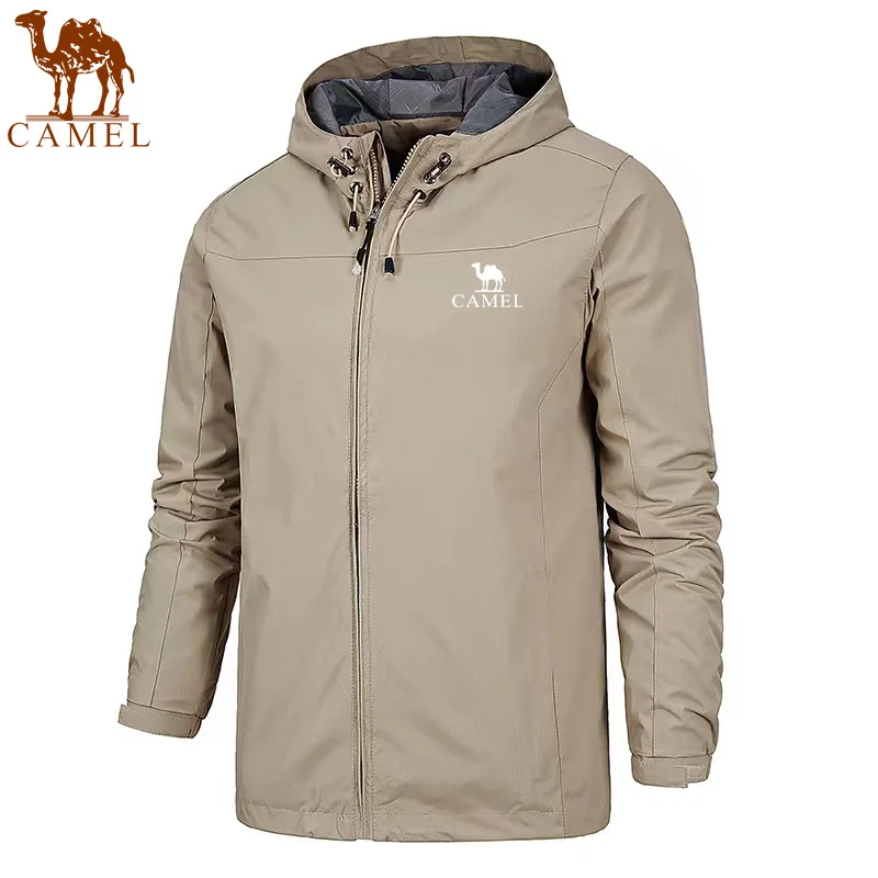 CAMEL new quality men's jacket windproof and waterproof jacket hooded casual fashion outdoor mountaineering cycling clothing