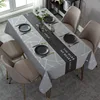 Modern Dark Series Printing Waterproof Table Tablecloth Wedding Decoration Rectangular Coffee Tables Cover Picnic Blanket 1