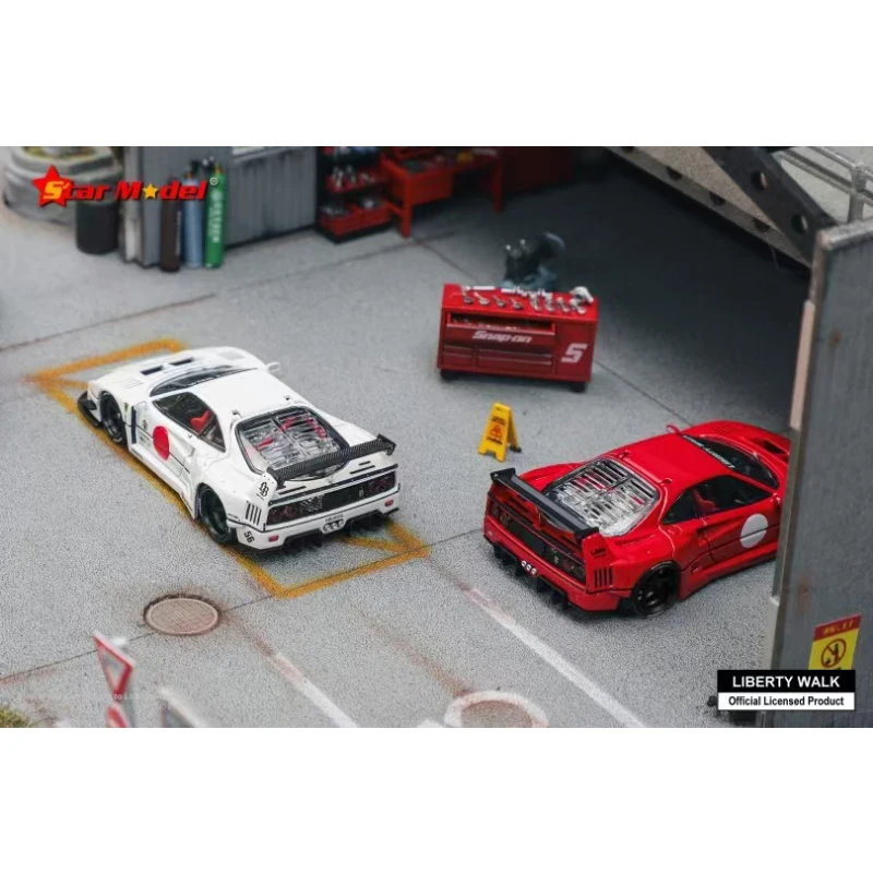 STAR In Stock 1:64 LBWK F40 Opened Hood Diecast Car Model