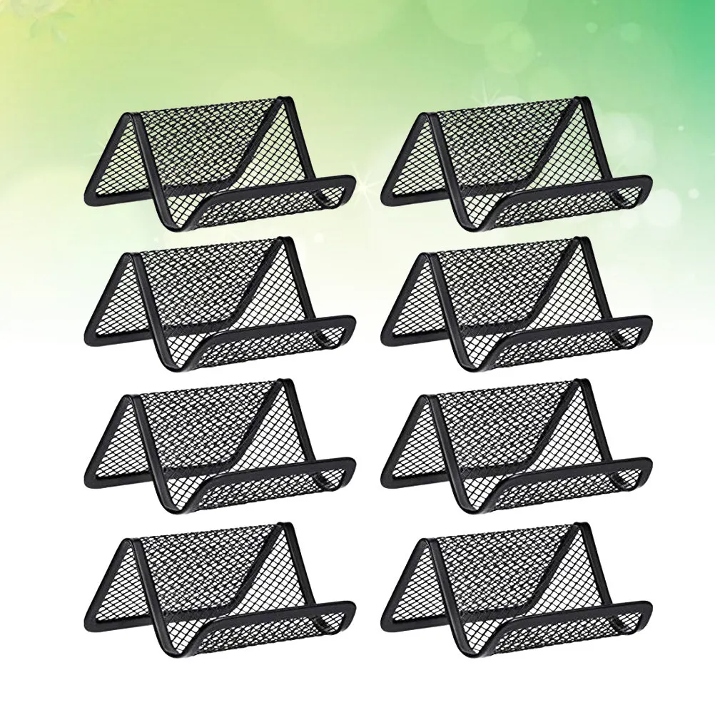 8Pcs 우아한 철 명함 케이스 명함용 금속 이름 홀더 주최자 ID 신용 카드 사무실 홈 데스크탑 사용