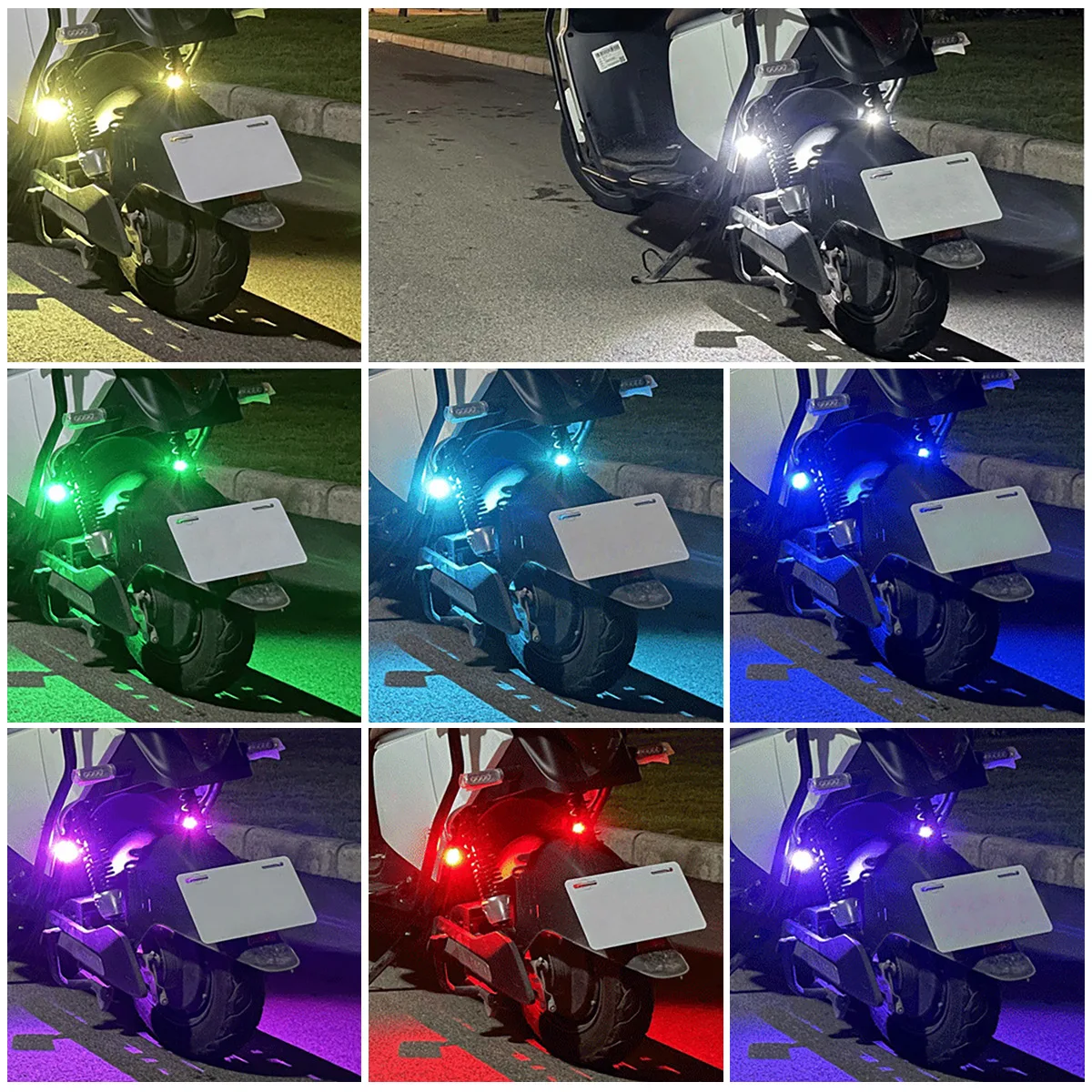 รูปสินค้า ไฟ LED สีจับคู่ 8 สี ควบคุมไร้สาย สำหรับรถยนต์และมอเตอร์ไซค์