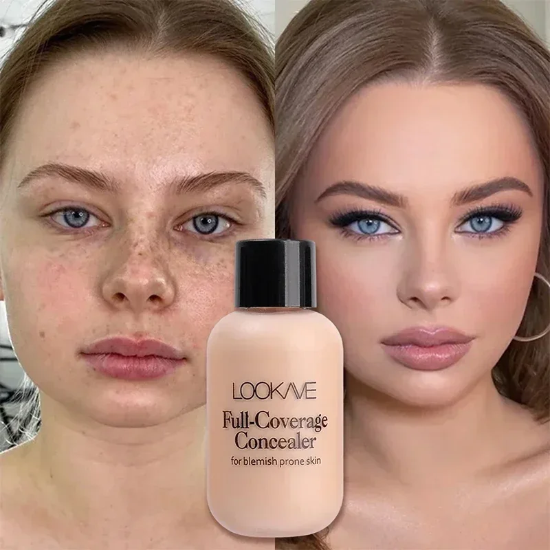 Concealer Foundation Cream Waterproof Liquid Concealer Foundation Cream Lasting Full Coverage Acne Spot Dark Circles Concealer Cream Face Makeup Cosmetic