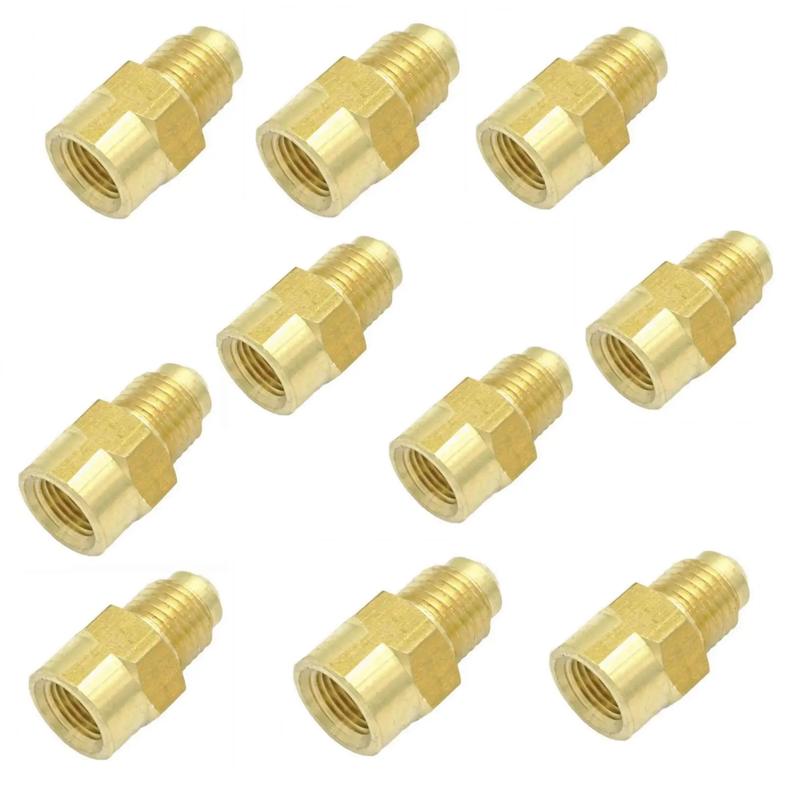 10pcs Sae Thread 7 16 20 Unf Fit Tube Od 1 4 1 8 Npt Female Brass 