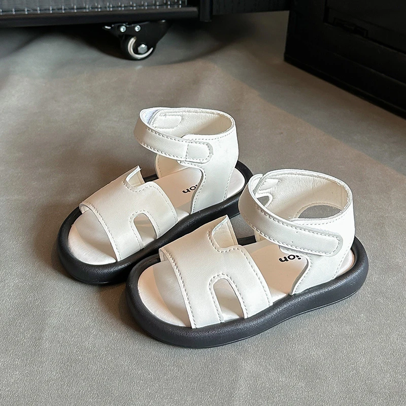 Children Leather Sport Sandals Toddler Boys Slippers Beach Shoes Kids Infant Open Toe Casual Sport Shoes 3-6Y Sandalias Summer