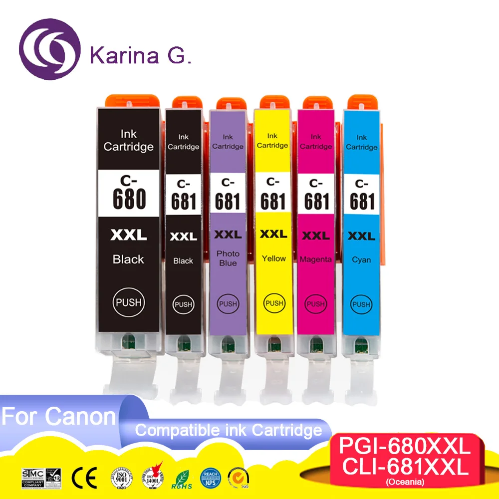 PGI 680 CLI 681 XXL 680XL 681XL PGI680 CLI681 PGI-680 CLI-681 Compatible Ink Car