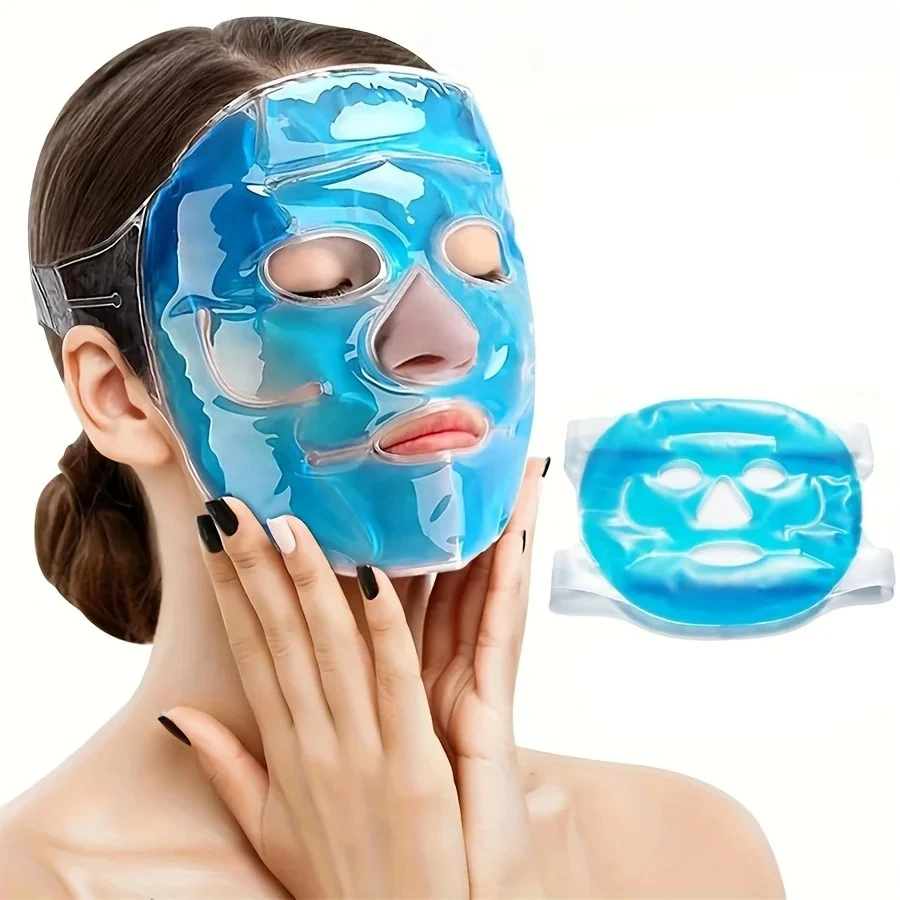 Reusable Gel Eye and Face Mask for Dual-Temperature Facial Care and Stress Relief, Home Relaxation and Sleep Aid Tool
