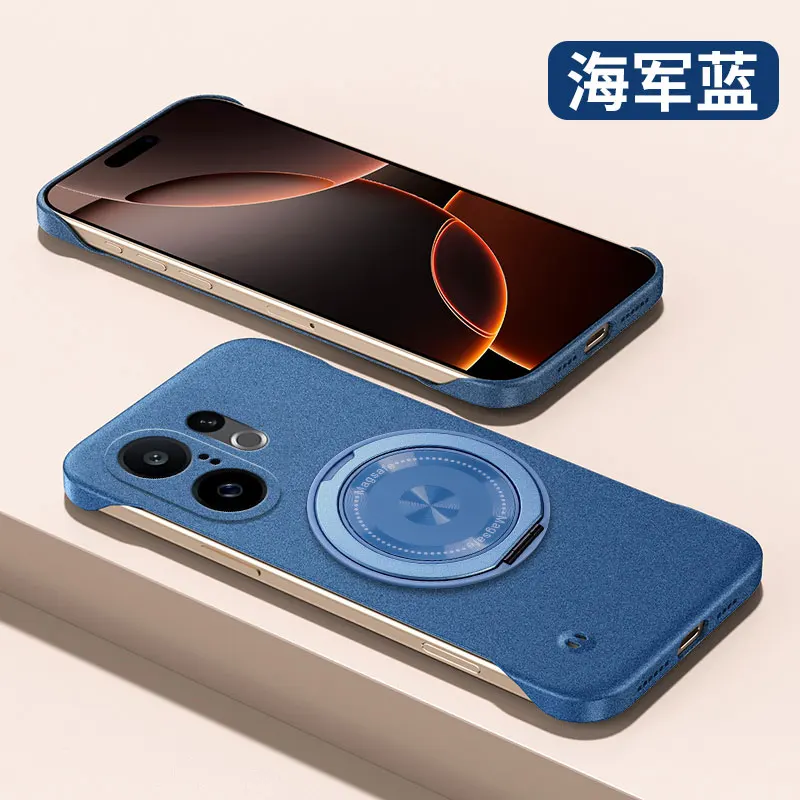 Fashionable Color Borderless 360° Rotating Stand Protective Case with Bumper Guard