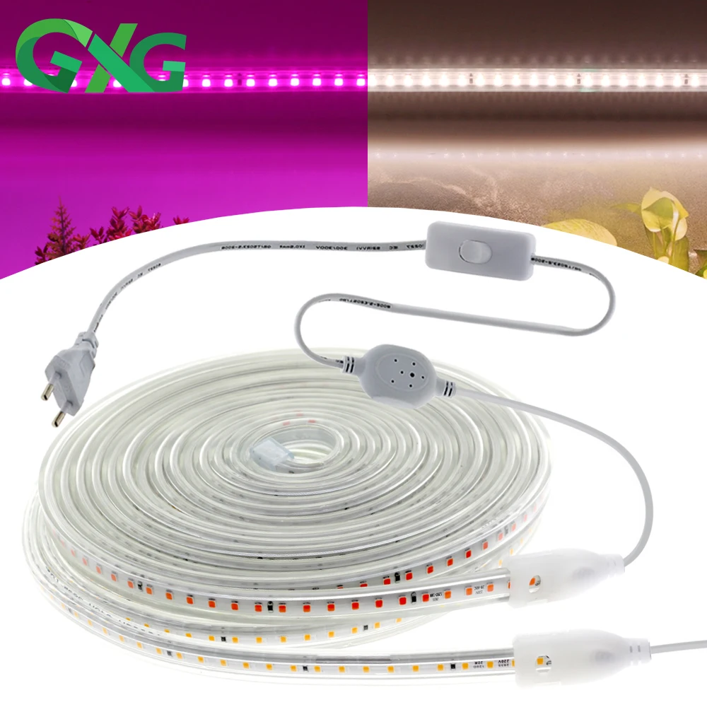 Grow Light Strips Full Spectrum 220V Phyto Lamp Waterproof LED Strips