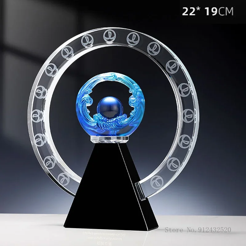 Customized Crystal Trophy, Outstanding Employee Annual Meeting Reward, Competition Commemorative Souvenir, Home Decorations, 1Pc