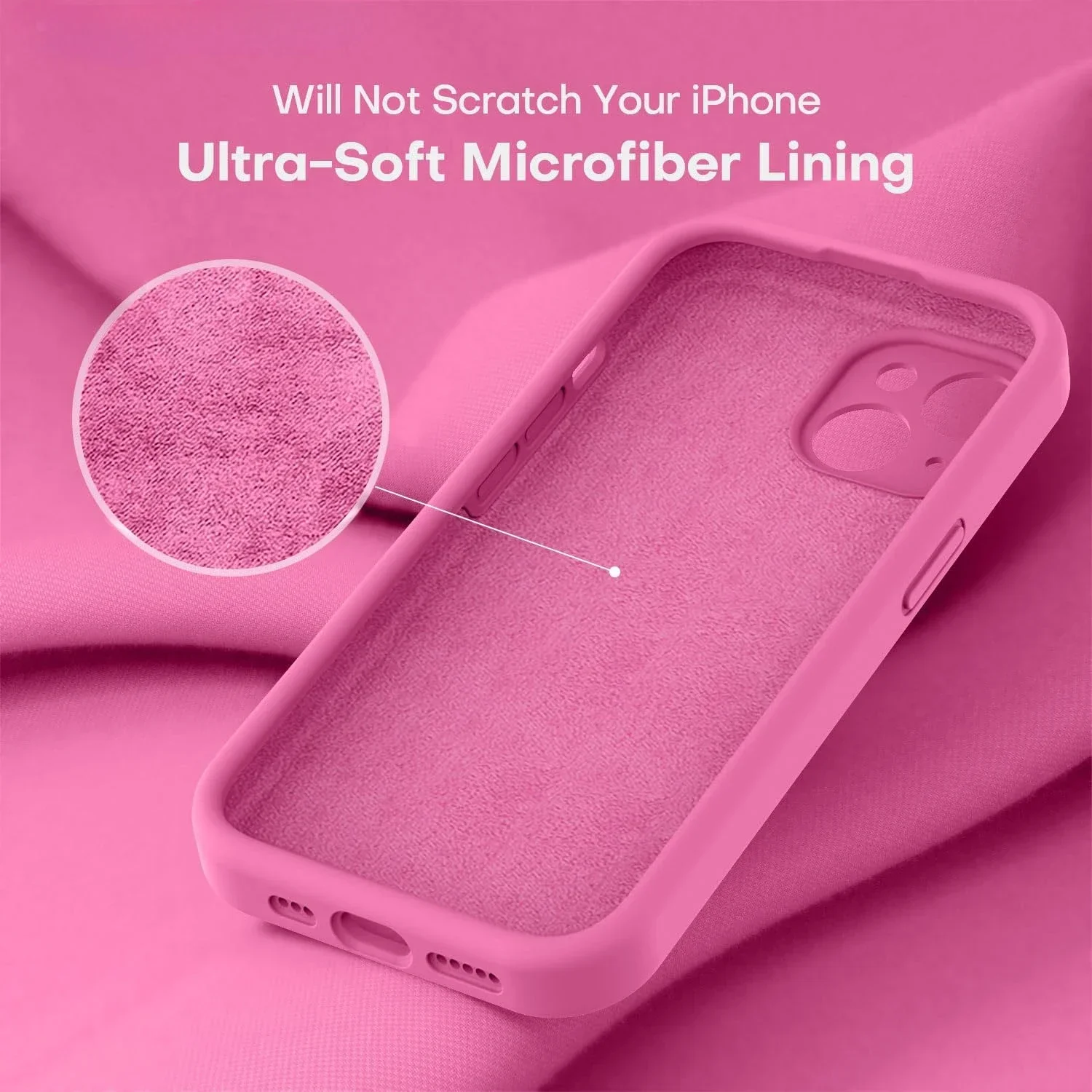 Premium Full Body Protective Phone Case - Liquid Silicone with Soft Microfiber Lining and Shockproof Design