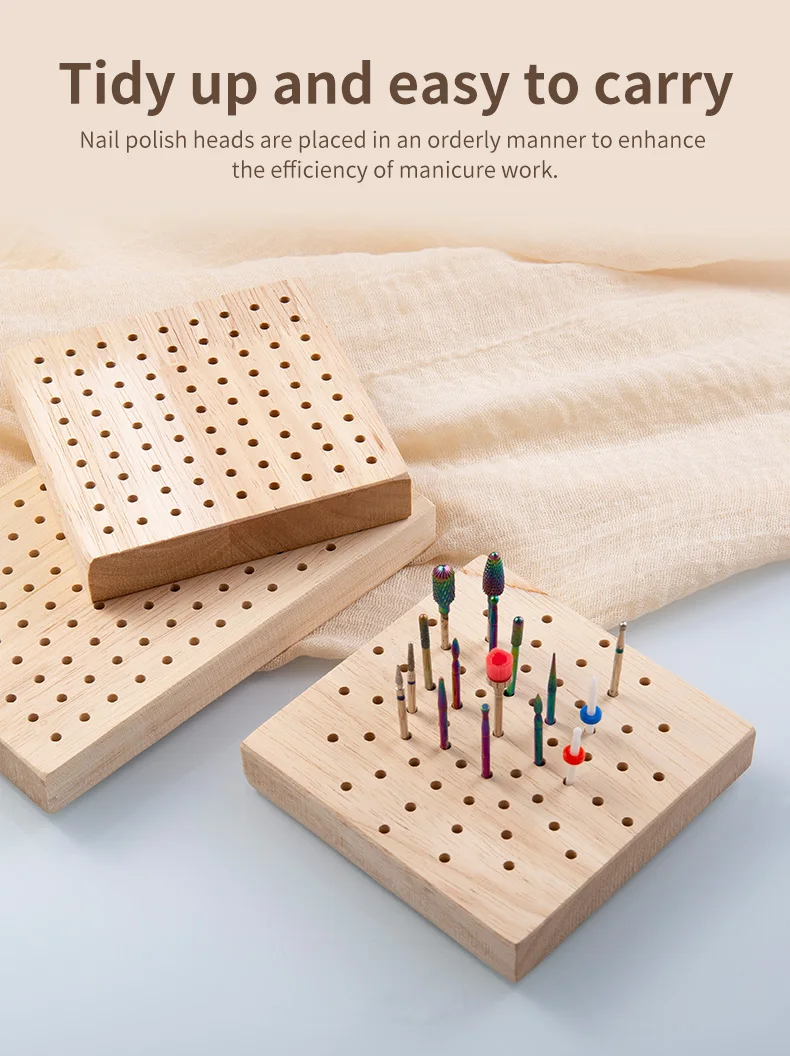 18/61/81 Slots Polieren Kopf Lagerung Holz Nagel Bohrer Organizer Fach Fräser Halter 2,35mm Schaft fit Display-ständer – Detail 4