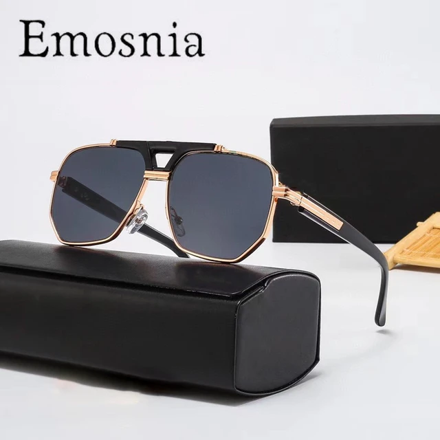Emosnia 2022 Retro Pilot güneş gözlüğü erkekler moda lüks Hipster Metal  erkek kadın gözlük Vintage marka tasarım güneş gözlüğü Oculos _ -  AliExpress Mobile