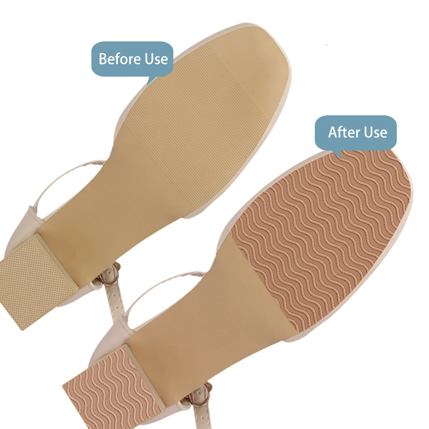 2pcs Shoe Soles Anti-slip Stickers Forefoot Wear-resistant Non-slip Pads Self-adhesive Shock-absorbing Sole Protection Stickers