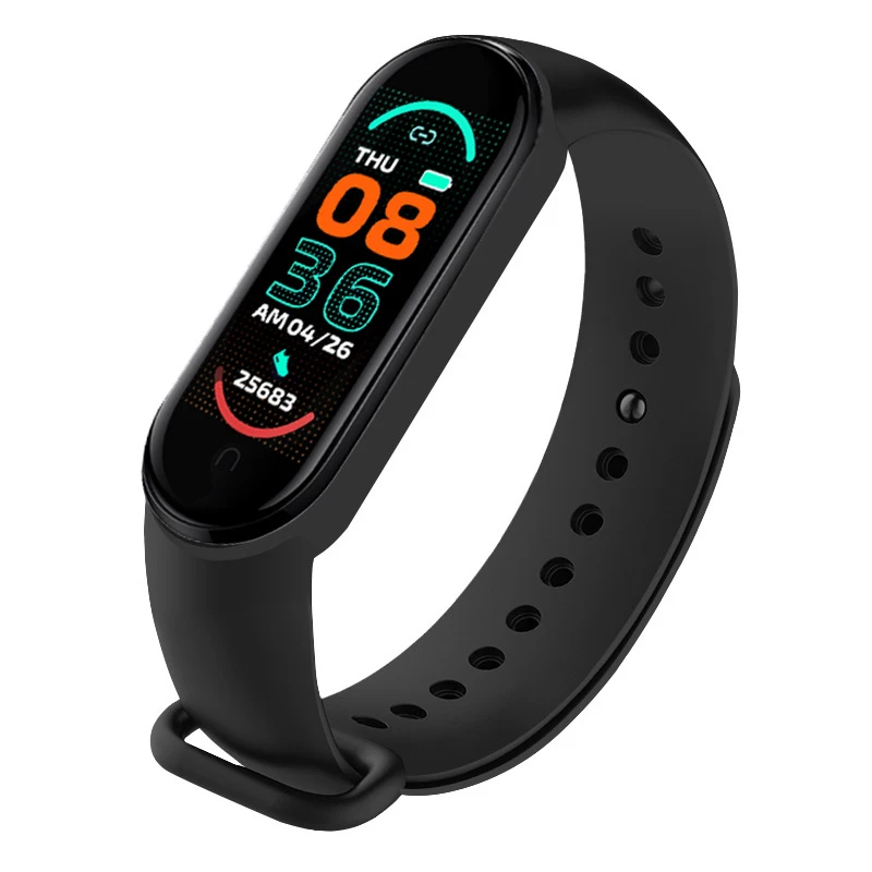 Smart Watch M6 Men's and Women's Fitness Heart Rate Blood Pressure Monitoring Bracelet Message Push Music Control Digital Watch