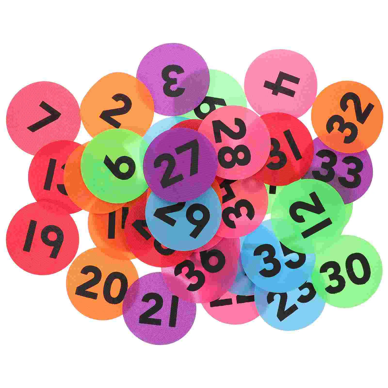 

36 Pcs Carpet Markers Classroom Floor Dots Colored Labels Stickers Number Classification Numbers Nylon for