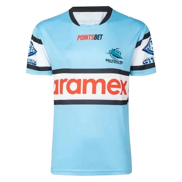 thumbnail image 1 of 2024 Cronulla Sharks Camiseta de rugby de entrenamiento indígena / pantalones cortos - Hombre Talla: S-5XL (Nombre impreso y número) Calidad superior, 1 of 5