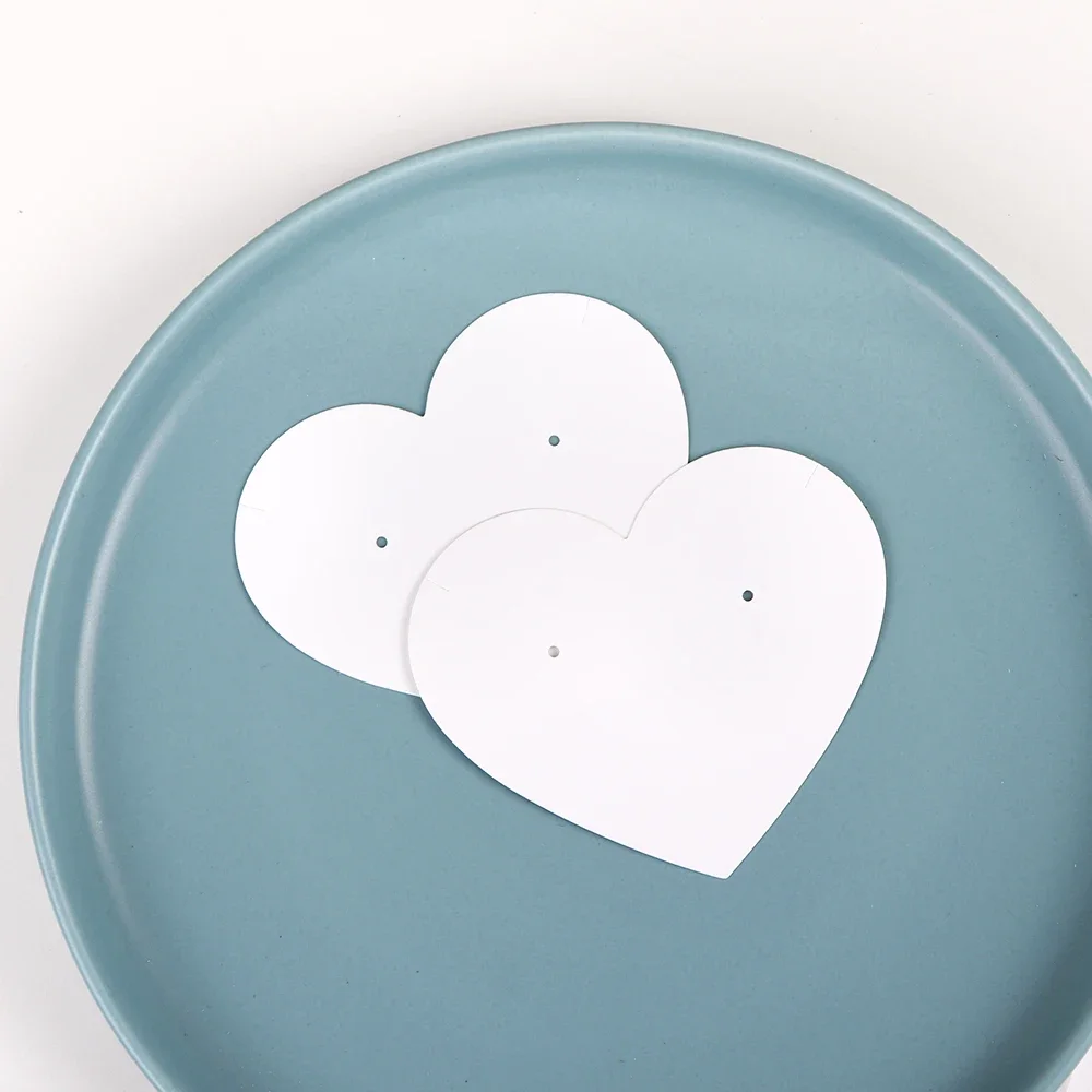 50pcs 8,5x7cm Liebe Herz Halskette Ohrringe Schmuck Display Kraft papier Karte mit oder ohne Taschen Großhandel Verpackung Lieferanten