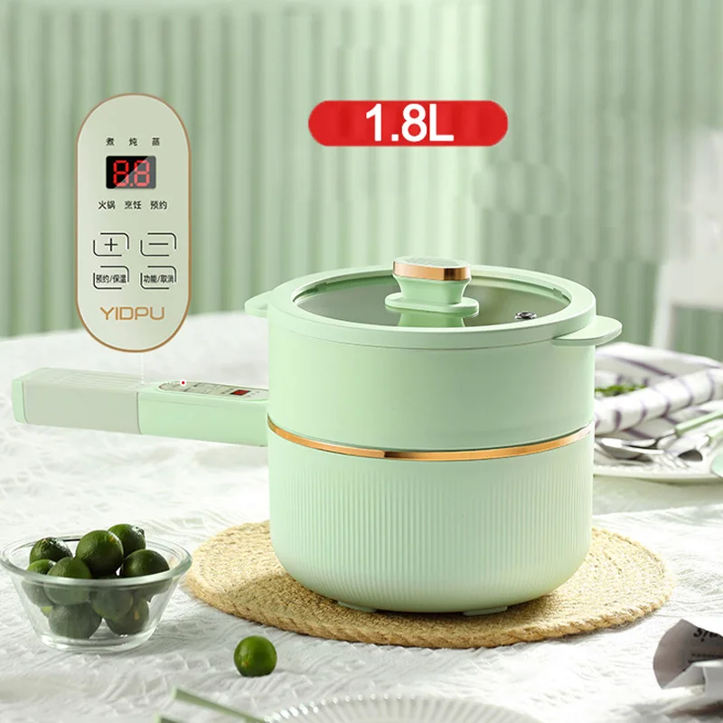 700W Electric Cooking Pot Portable Hot Pot Rice Cooker Multi-cooker Ceramic  Liner Skillet Single/Double Layer 2 Gear 1.5l - AliExpress