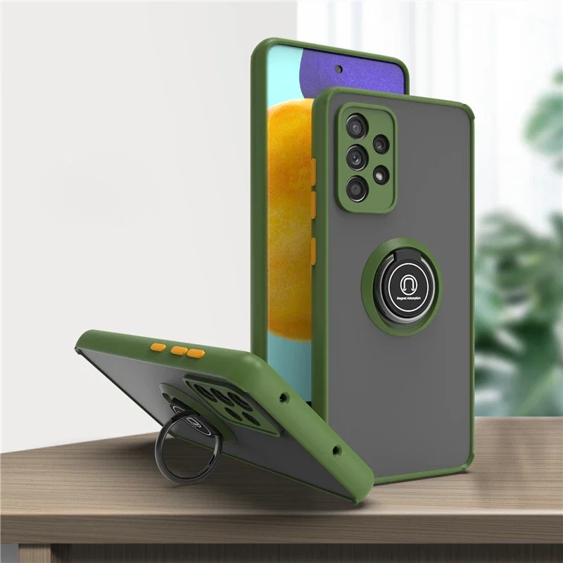 thumbnail image 1 of Funda magnética a prueba de golpes para Samsung Galaxy A52S, A52, A53, A12, A23, S20, S21, FE, S22 Ultra, Note 20, S10E, S10, S9 Plus, soporte de anillo, 1 of 5