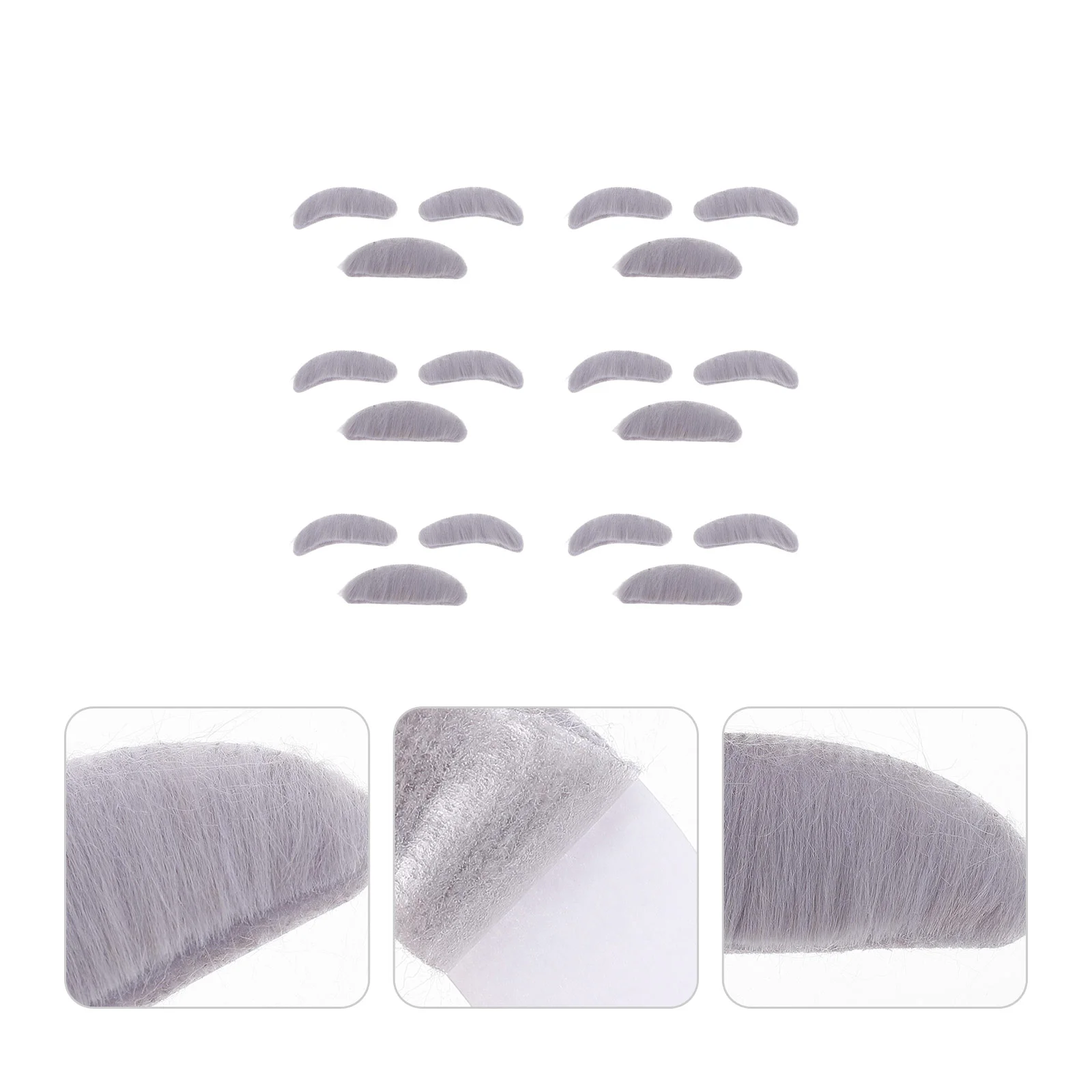 

Old Man Fake Eyebrows Props Plush Artificial Fake Mustache Halloween Costumes Self Adhesive Fake Eyebrows Cosplay Props