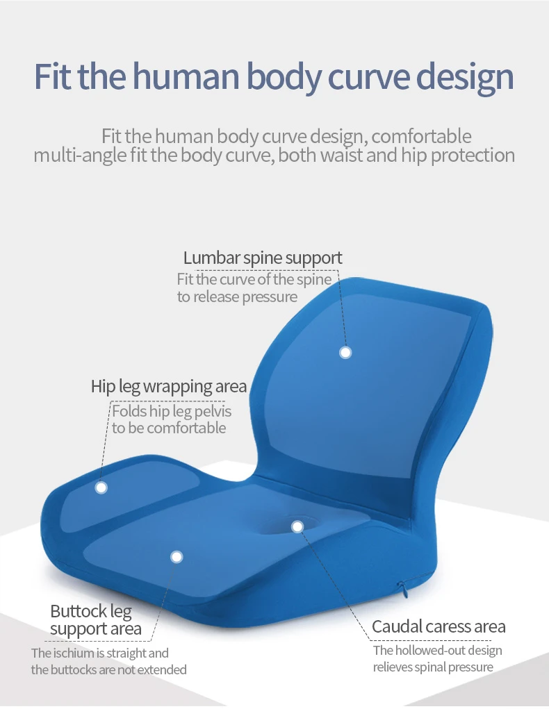 Comfort Seat Back Cushion Memory Foam Chair Cushion For Back Waist Pain Relief Protect Lumbar Cushion Orthopedic Pillow Car Seat