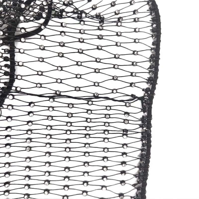 Men's Sheer Glitter Diamond Fishnet Tank Top Short Sleeves Stage Club Costume Lingerie