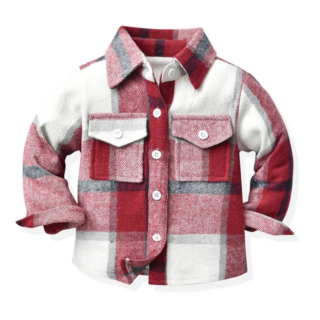 0-12 Years Boys Girls Tees Baby Plaid Pocket Tops Children Spring Autumn  Clothes Kids Comfort Korean Jacket Casual Cotton Shirts - AliExpress