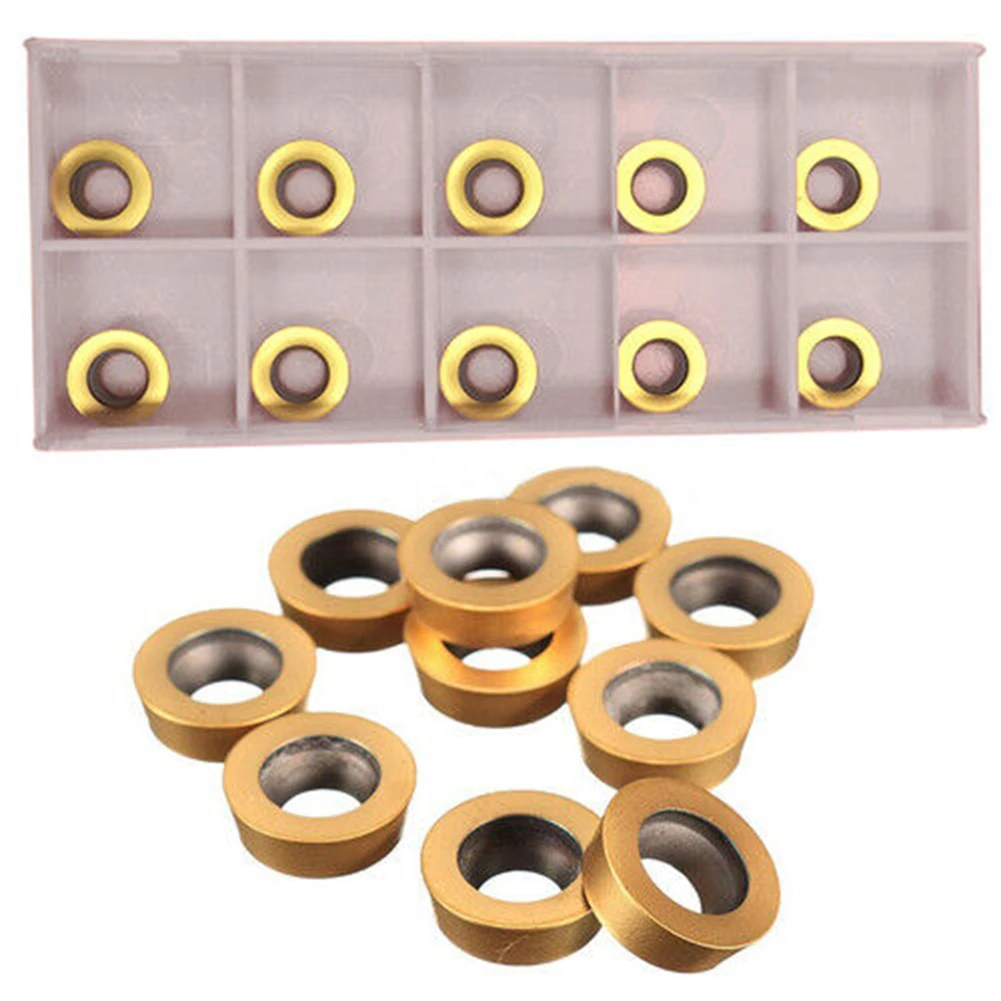 

10pcs RPMT1003MO-TT LF602 Carbide Inserts Blades Cutting CNC Lathe Turning Tool Carbide 10 Mm Diameter Insert Turning Tool