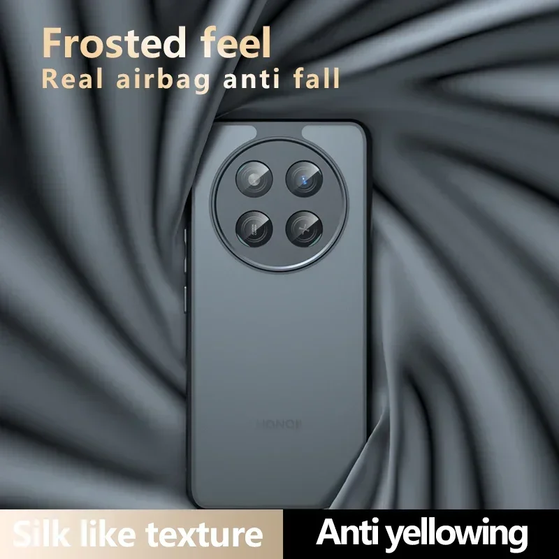 Matte Shockproof Airbag Phone Case with Hard Bumper and Soft Back Cover