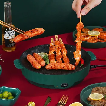 220V Multifunctional Electric Baking Tray Koekenpan Niet-Plakkerige Grill Geroosterde Pan Fornuis Barbecue Keuken Tool 1