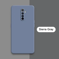 Enhanced Liquid Silicone Shockproof Soft Mobile Case - Classic Square Design, Protective Cover for Realme X2 Pro (Sierra Gray)