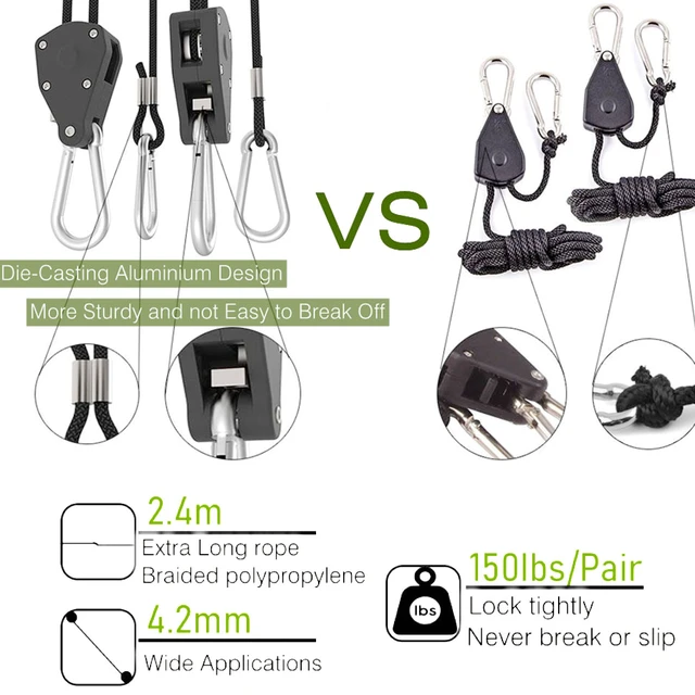 Kültéri Szerszám Állítható Kötél Fogas Fém Belső Fogaskerekek Növekedése Fénynövekedés Sátor Lógó Napsütés Camo Nettó Zár Kötés Heveder - Image 6