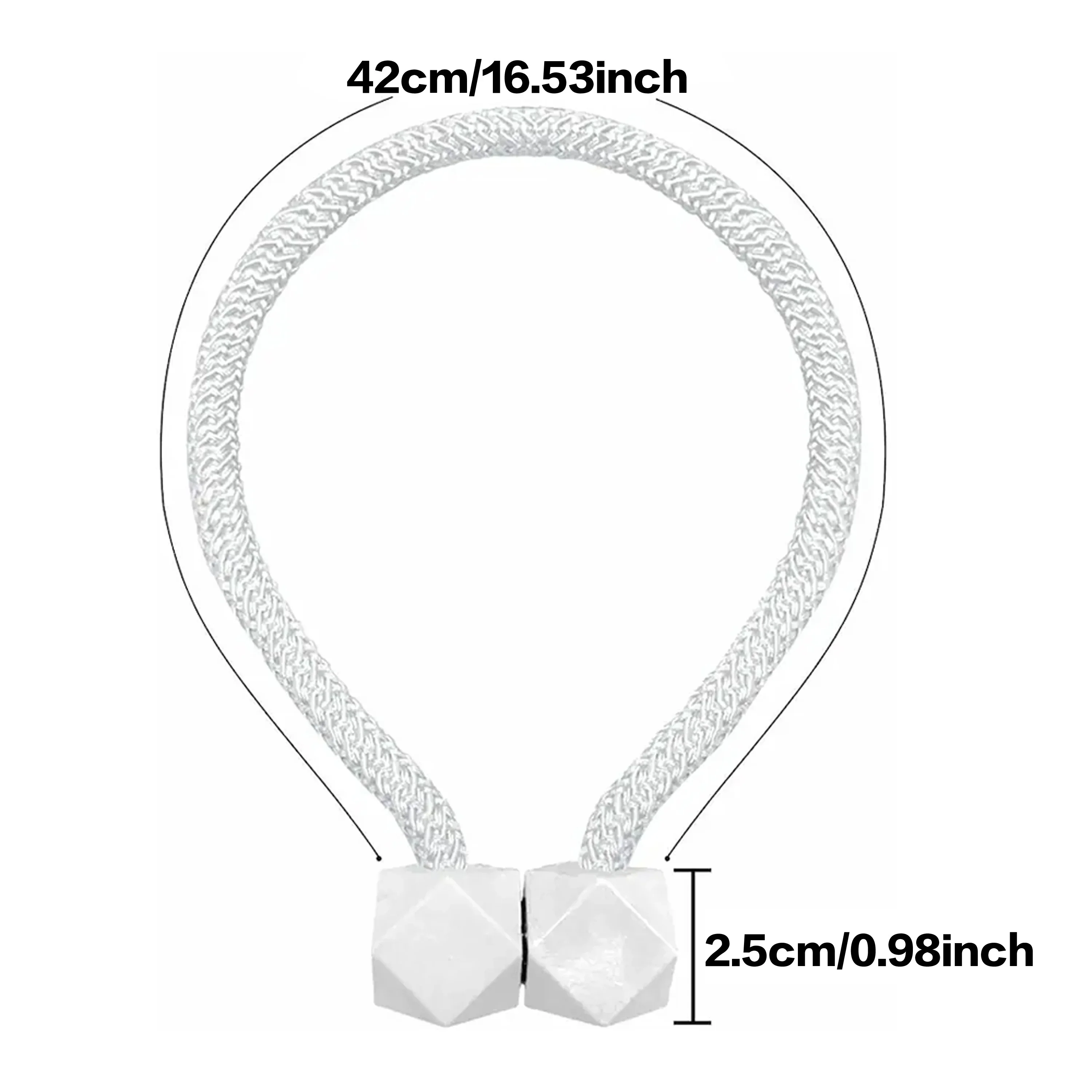 Description Picture 6 of item4pcs Curtain Tiebacks with Strong Magnet Thick Rope Design for Bedroom Living Room Kitchen Durable Plastic Home Decor Accessory