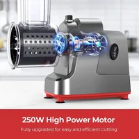 Trancheuse de légumes électrique 5 en 1, 250W, broyeur automatique pour salade, râpe à fromage, carottes, chou 5